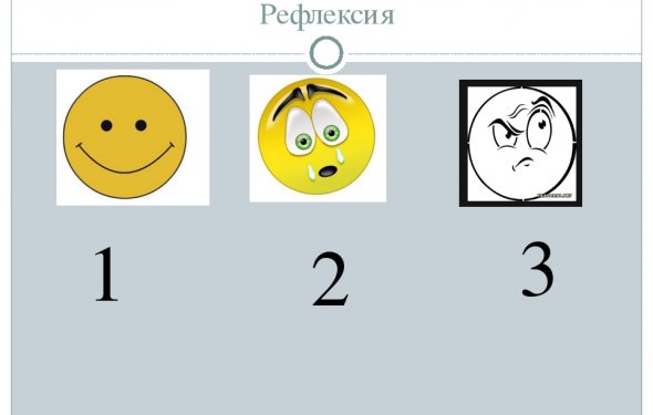 слайда 8 Рефлексия 1 2 3
